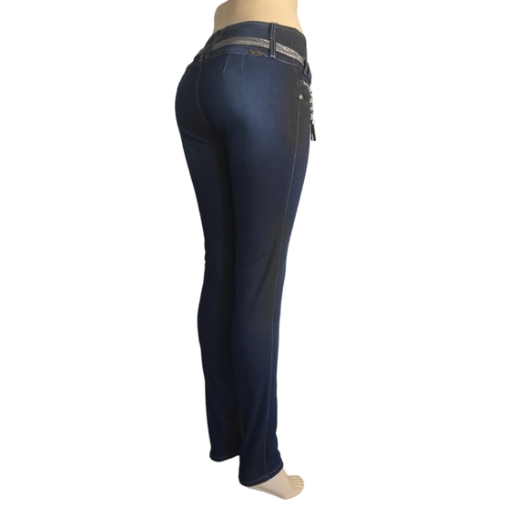 *NEW* Authentic Colombian But Lifting High Rise Skinny Wash jeans Size 12 - Picture 5 of 11